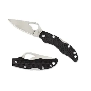 SPYDERCO Finch 2 G-10 Black Plain Edge