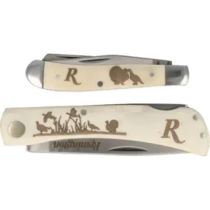 REMINGTON Turkey Collectors Set Pocket Knives w/ Vintage ARt Tin