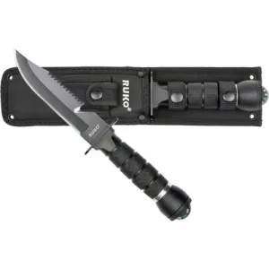 RUKO Survival Fixed 6" ATB Saw Back Blade Knife
