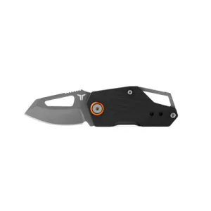 TRUE UTILITY BERM Ball Bearing Knife 1.5" Clip Point Blade - G10 Grips w/ Keychain Latch