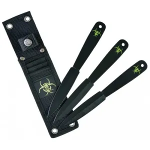 RUKO Double Edge 3 Pc Spear Point Throwing Knife Set