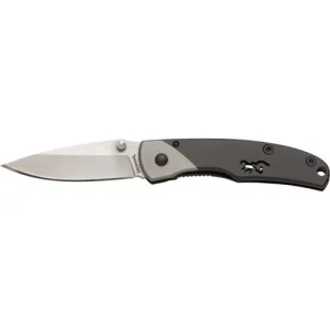 BROWNING Mountain TI2 Small Folding Knife 2" Drop Point Blade | Black Handles w/ Lanyard Loop