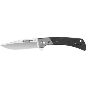 REMINGTON EDC Drop Point Folder G10 Black D2 Stonewashed 4"