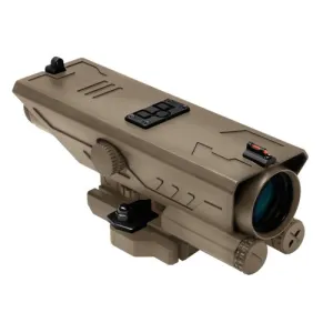 NCSTAR DELTA 4X30 SCOPE/P4 SNIPER RET/QR/GREEN LENS/TAN