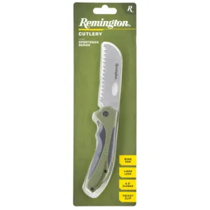 REMINGTON Sportsman Saw 8Cr13MoV SS Blade BlackTan GRN