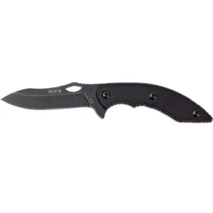 BUCK KNIVES Maverick Fixed Blade Knife 3.11" Drop Point Blade w/ Molded Sheath - Black G10 Handles