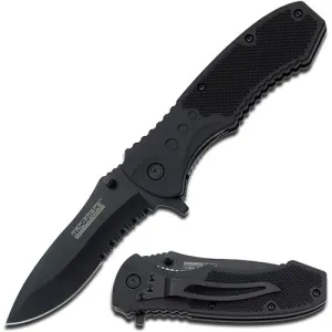 TAC-FORCE USA TF-800BK Spring Assisted Folding Knife 3.5" Drop Point Blade - Black Handles