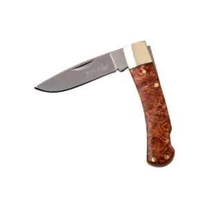 ELK RIDGE Trapline Folding Knife 2.25" Drop Point Blade - Brown Resin Handles