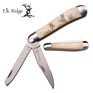 ELK RIDGE 3" Folding Knife, Ox Bone Handle
