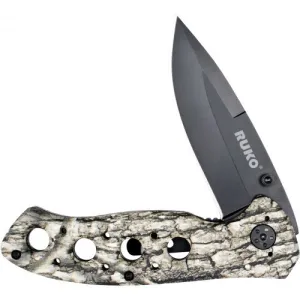 RUKO Hunting 3-1/4" Oxide Finish Folding Knife 3DX Camo