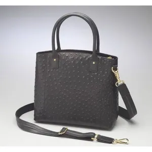 GUN TOTE'N MAMAS Town Tote Black Ostrich Pattern