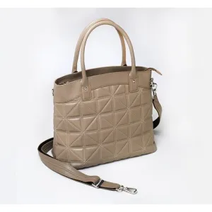 GUN TOTE'N MAMAS Taupe Emboidered Town Tote 10"