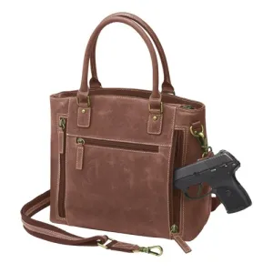 GUN TOTE'N MAMAS Buffalo Leather Town Tote RFID Red
