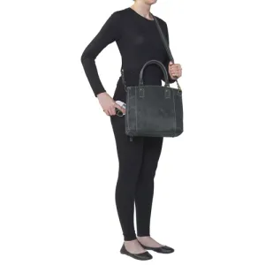 GUN TOTE'N MAMAS Buffalo Leather Town Tote RFID Grey