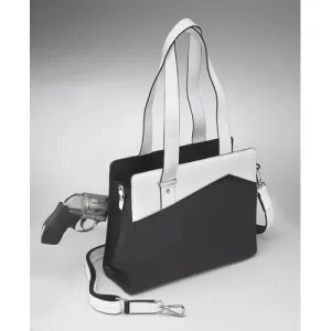 GUN TOTE'N MAMAS Black and White Portfolio Tote