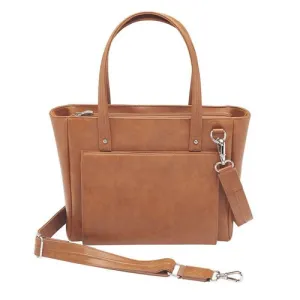 GUN TOTE'N MAMAS Daily Shoulder Tote, Washable USA Cowhide | Tan