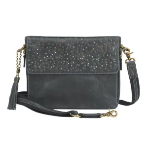 GUN TOTE'N MAMAS Buffalo Leather Clutch, RFID -Gray