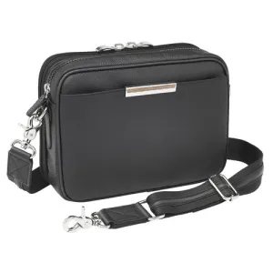 GUN TOTE'N MAMAS Slim Clutch Conceal Carry Purse | Black Cowhide