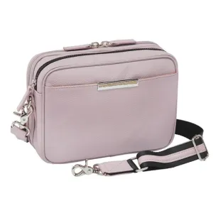 GUN TOTE'N MAMAS Slim Clutch Crossbody Purse | Lavender Pebble Grain Cowhide