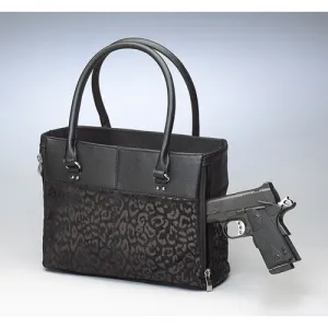 GUN TOTE'N MAMAS Traditional Open Top Tote Debossed Black 11.5"