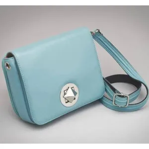 GUN TOTE'N MAMAS Crossbody Organizer Ice Blue Lambskin