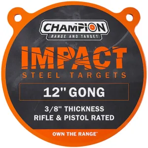 CHAMPION Center Mass Gong 12" Rifle Gray AR500 Steel .38"