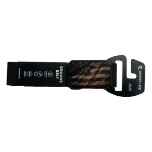 GROOVE LIFE Men's Hero Flag Groove Belt, One Size Fits Most - Deep Stone / Black