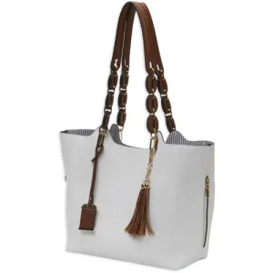 BULLDOG Braided Tote Style Purse w/Holster - White
