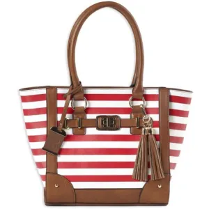 BULLDOG Tote Style Purse w/Holster - Cherry Stripe