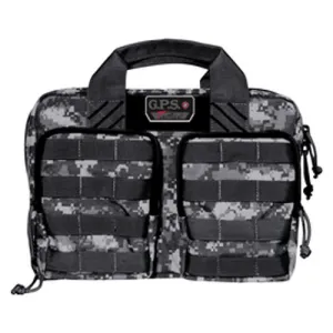 GPS Tactical Quad + 2 Pistol Range Bag Gray Digital