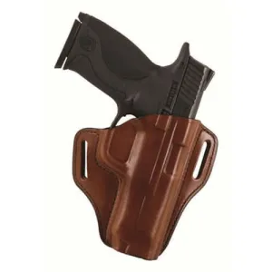 BIANCHI #57 Remedy Open Top Belt Slide Tan Leather Holster for Ruger LC9, LC380 | Left Hand
