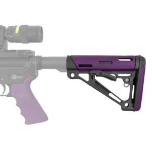 HOGUE AR15/M16 Collapsible Mil-Spec Carbine Buttstock | Purple & Black