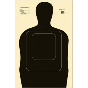 ACTION TARGET TQ-15 Standard Target 25-yd Black 24x45 100pk