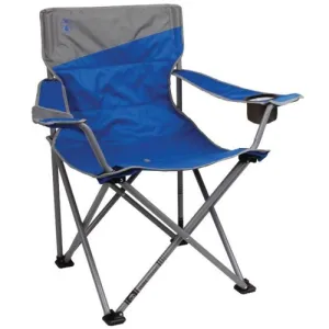 COLEMAN Quad Big and Tall Adult Camping Chair -Blue / Gray