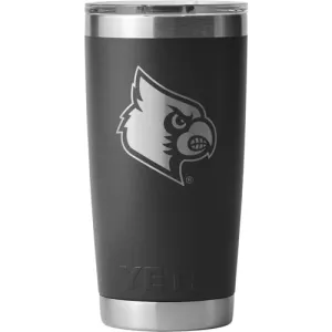 YETI 20oz Rambler - Black / University of Louisville Engraved