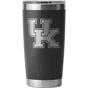 YETI 20oz Rambler - Black / University of Kentucky Engraved