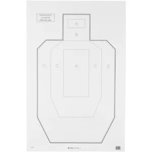 ACTION TARGET IPSC-P Official USPSA/IPSC Practice 23x35" Target | 100 Count
