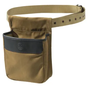 BERETTA Waxwear Shell Pouch Spice Brn Cotton/Leather 50rd