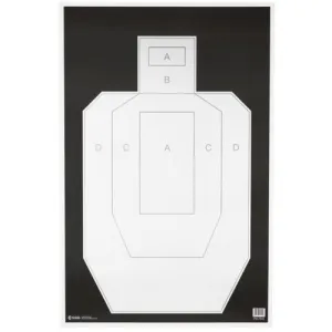 ACTION TARGET Unofficial IPSC Practice High Visibility 23x35" Target | 100 Count
