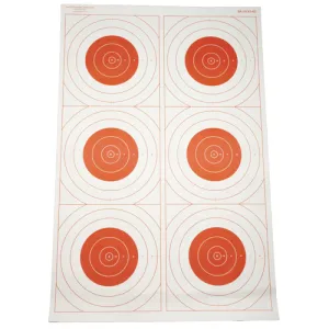 ACTION TARGET Six Bull's-Eye Military Training Target 23" x 35"