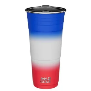 Wyld Gear 32 Oz Cup w/ Lid - Red, White & Blue