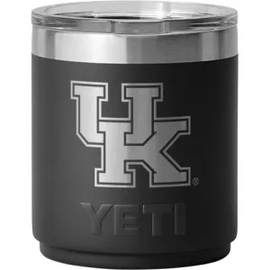 YETI 10oz Lowball Rambler - Black / University of Kentucky Engraved