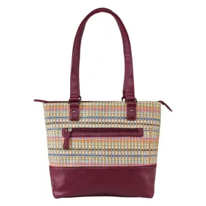 NCSTAR VISM Concealed Carry WOVEN TOTE- BURGUNDY