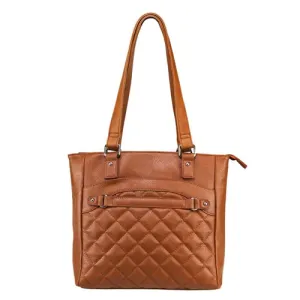 NCSTAR VISM Concealed Carry QUILTED TOTE- BROWN