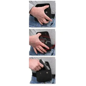 BULLDOG Cell Phone Holster w/ Belt Loop/Clip Ambi Nylon