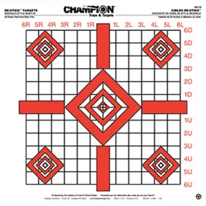CHAMPION Re-Stick 100 Yd Rdfld Sight-in Target (16x16")