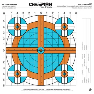 CHAMPION Re-Stick 100 Yard Rifle Sight-In Target | 25 Count