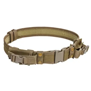 NCSTAR VISM TACTICAL BELT WITH TWO POUCHES/ TAN