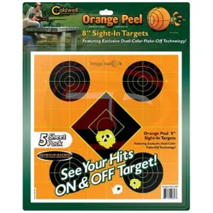 CALDWELL Orange Peel Sight-In Target: 8" 5 sheets