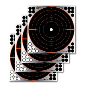 ALLEN EZ Aim Reflective Adhesive 12X12 Bullseye, 4 Pack
